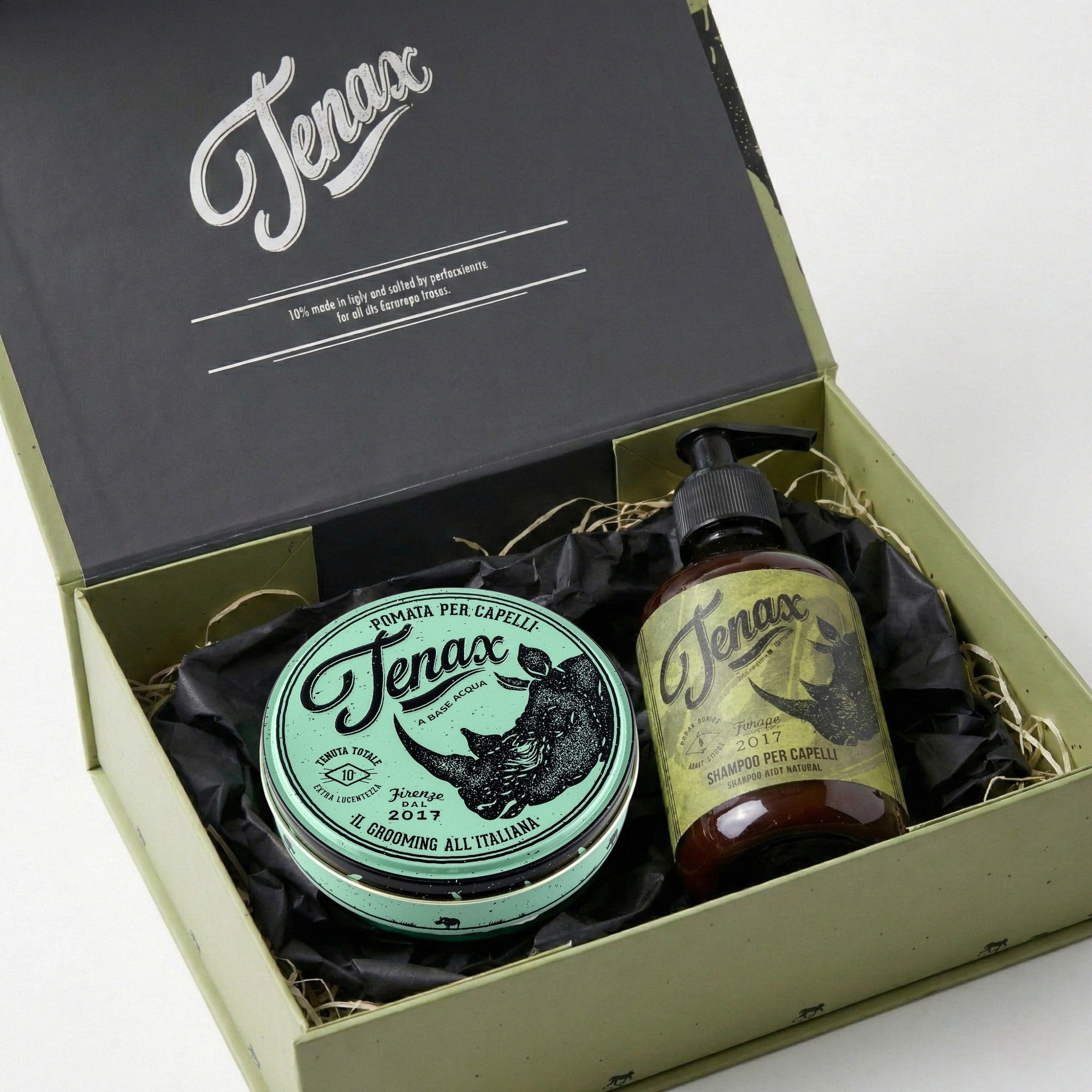 【NEW】 TENAX ギフトセット (ポマード エクストラストロング & シャンプー)